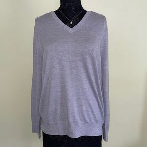 BANANA REPUBLIC Grey V-Neck Sweater